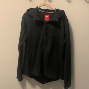 Women’s black Nike zip up hooded jacket